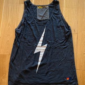 NWOT Men’s Aviator Nation Bolt tank in BLACK. Picture shown is for style